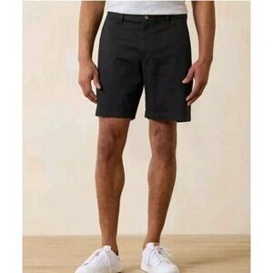 Tommy Bahama Mens Boracay Shorts Black Stretch‎ Cotton Tencel Blend Sz 35